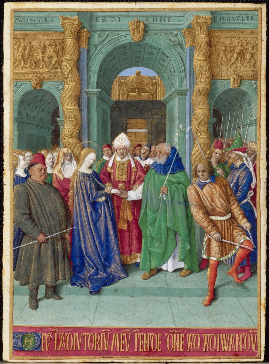 miniatyr från Étienne Chevaliers timmar av Jean Fouquet