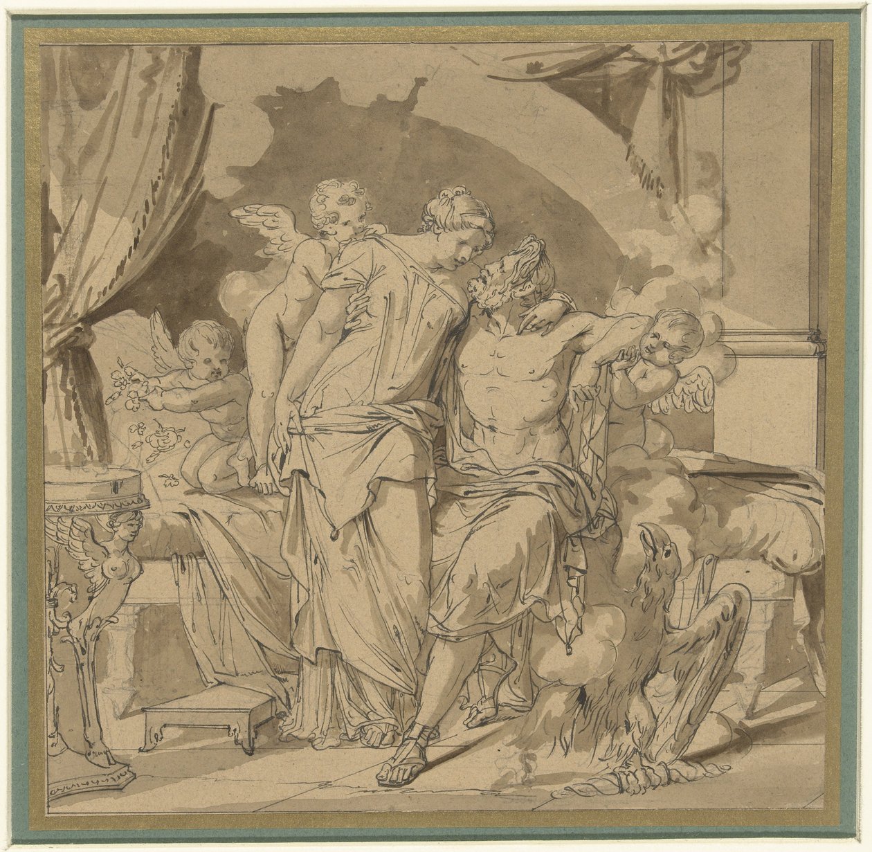 Jupiter och Juno i omfamning av Jean Francois Bosio