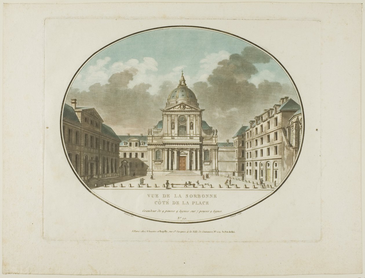 Utsikt över Sorbonne av Jean Francois Janinet