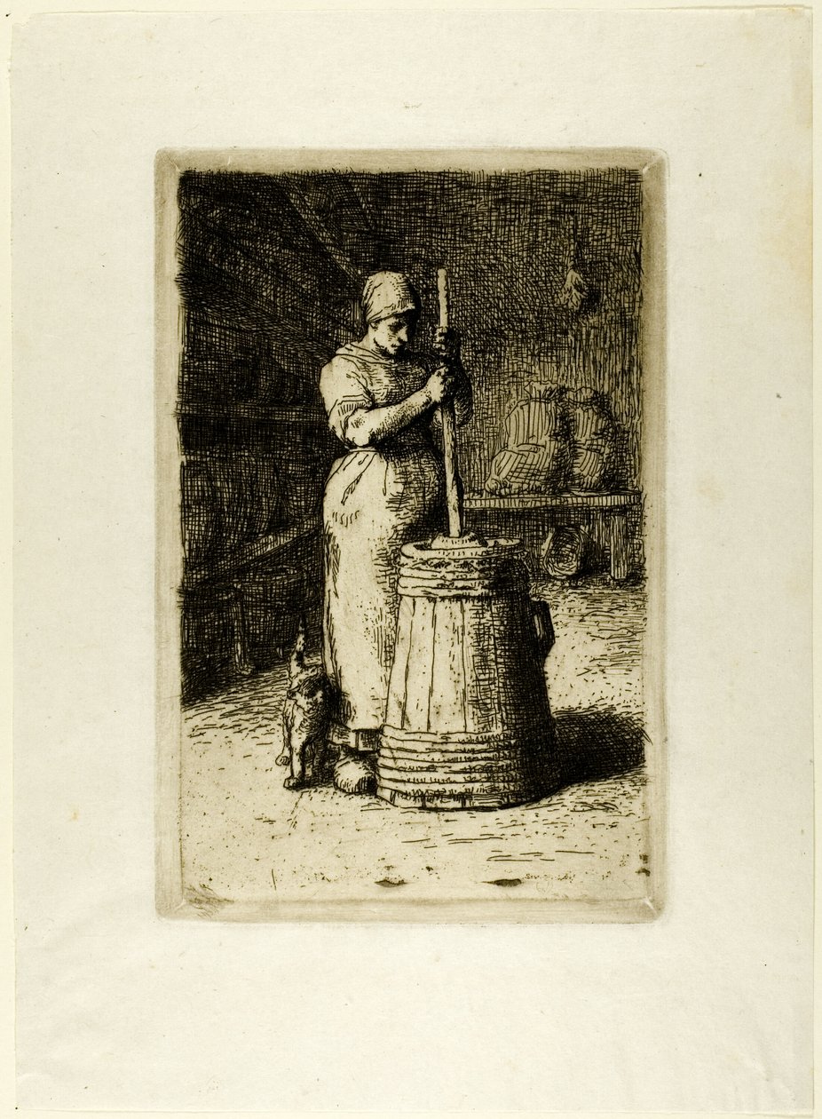 En kvinna som kurrar av Jean Francois Millet