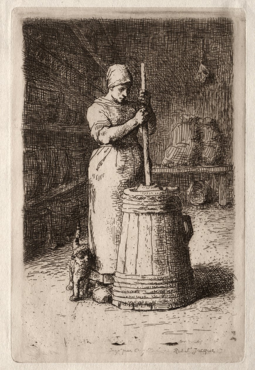 En kvinna som kurrar av Jean Francois Millet