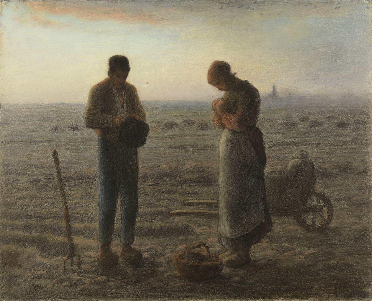 Angelus (pastell på papper) av Jean Francois Millet