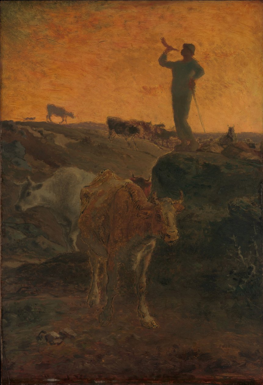 Calling the Cows Home, c.1872 av Jean Francois Millet