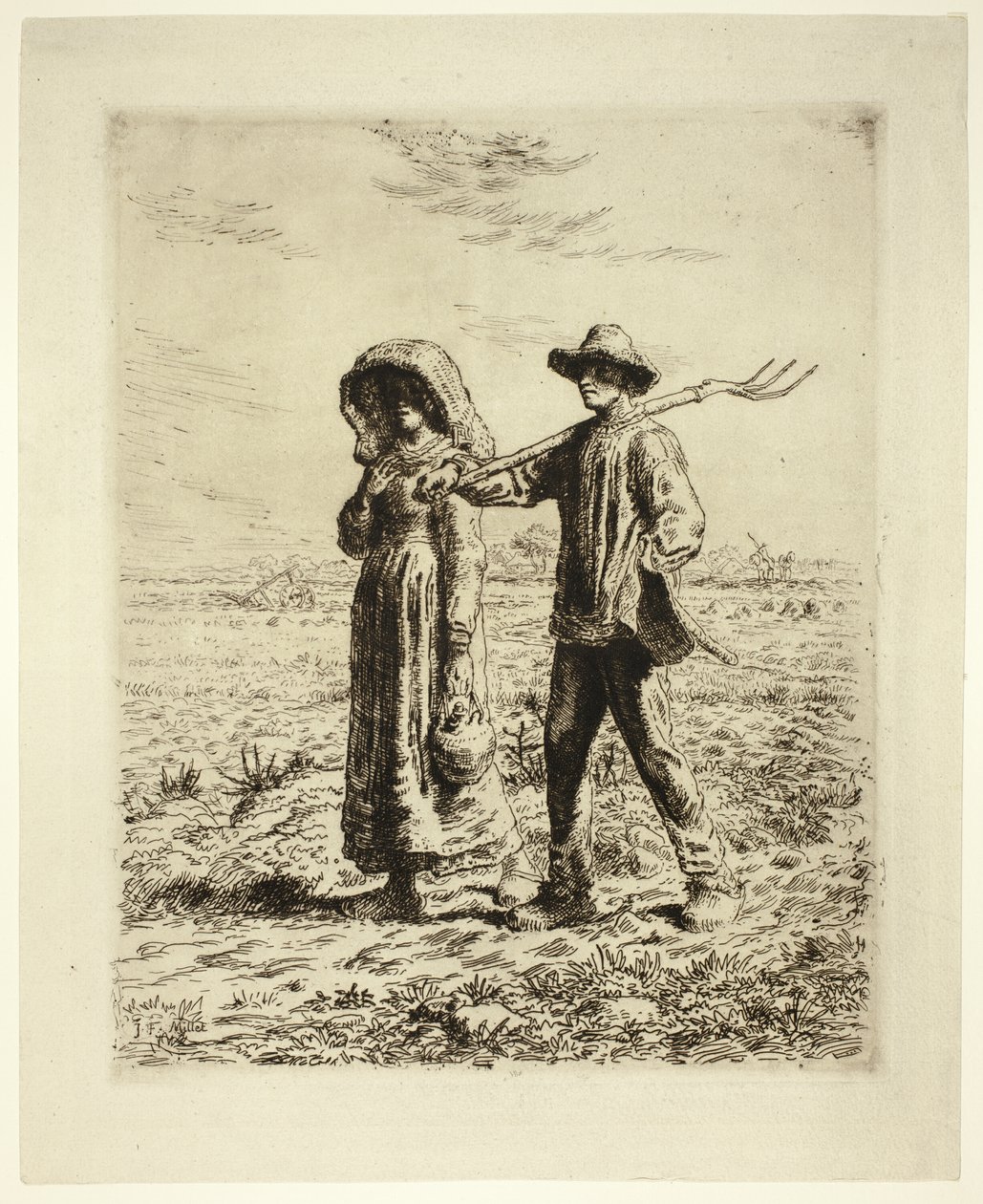 Bönder som går till jobbet av Jean Francois Millet