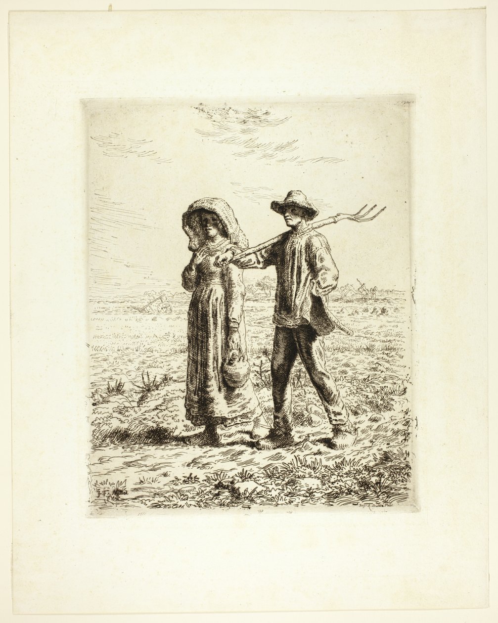 Bönder som går till jobbet av Jean Francois Millet