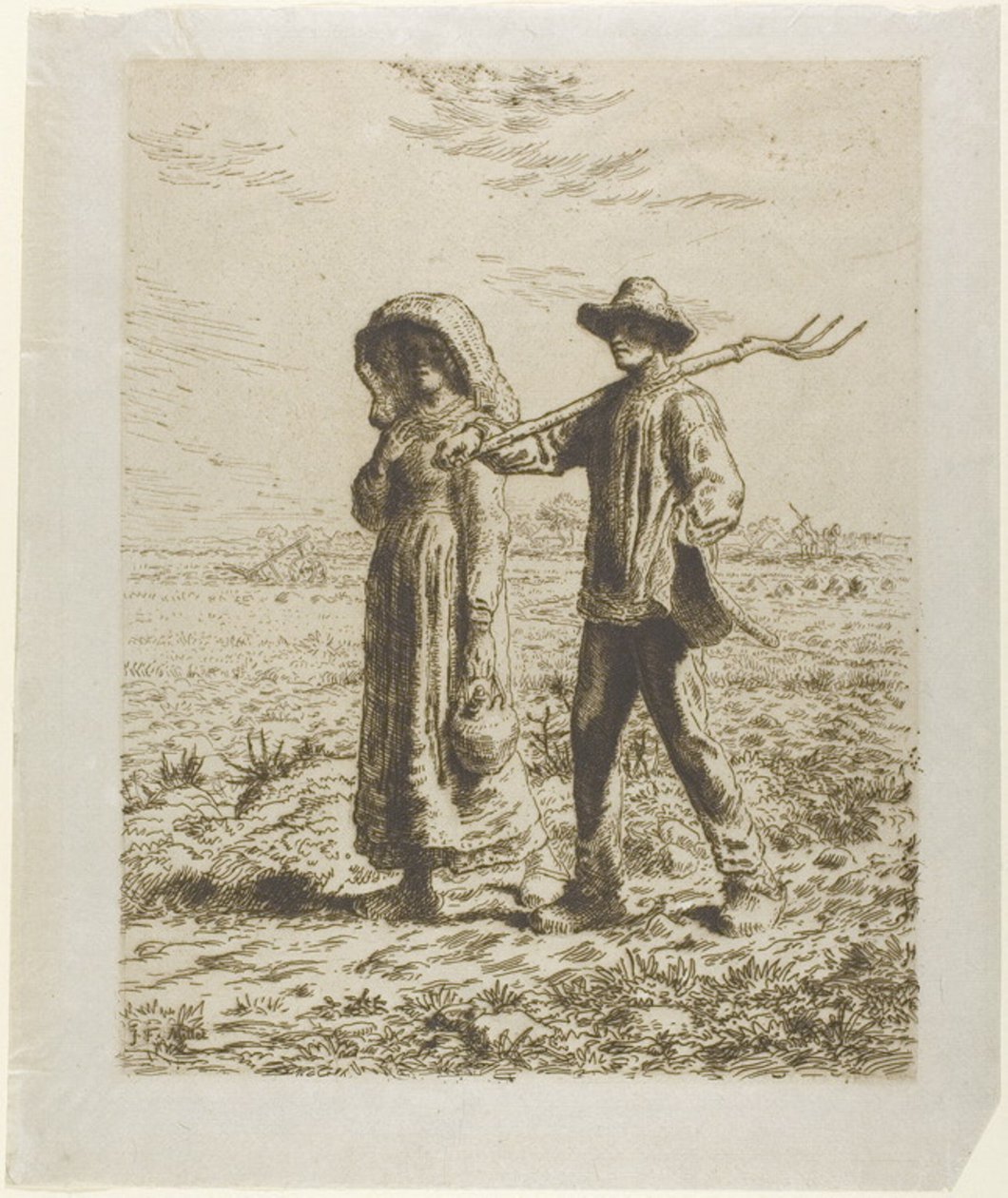 Bönder som går till jobbet av Jean Francois Millet