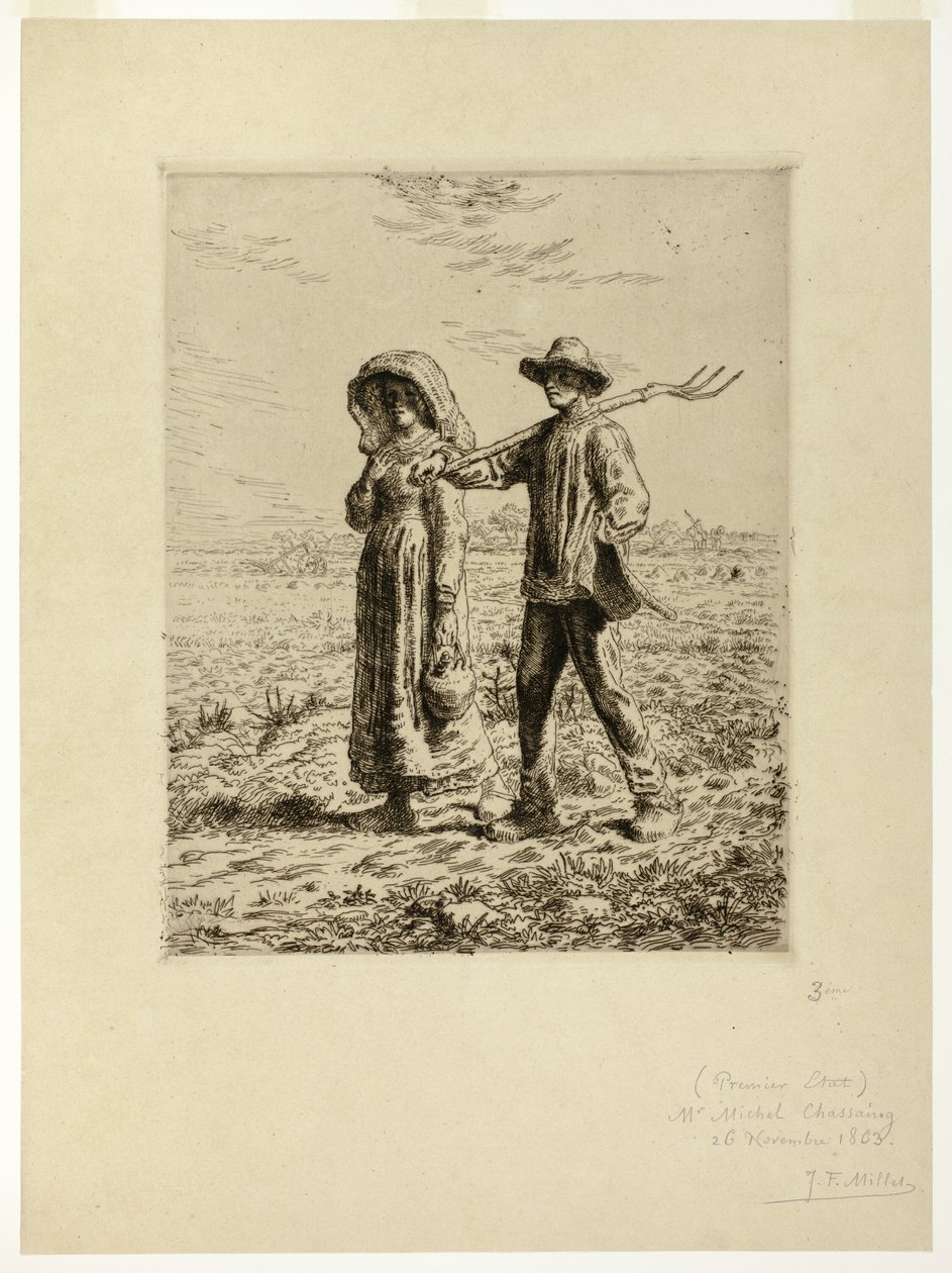 Bönder som går till jobbet av Jean Francois Millet