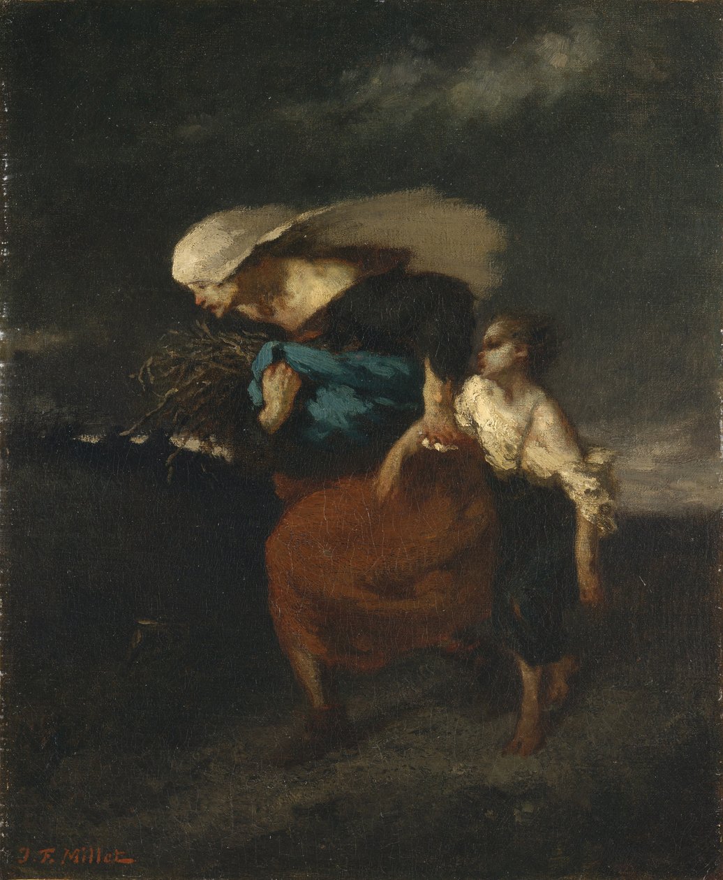 Retreat from the Storm, c.1846 av Jean Francois Millet
