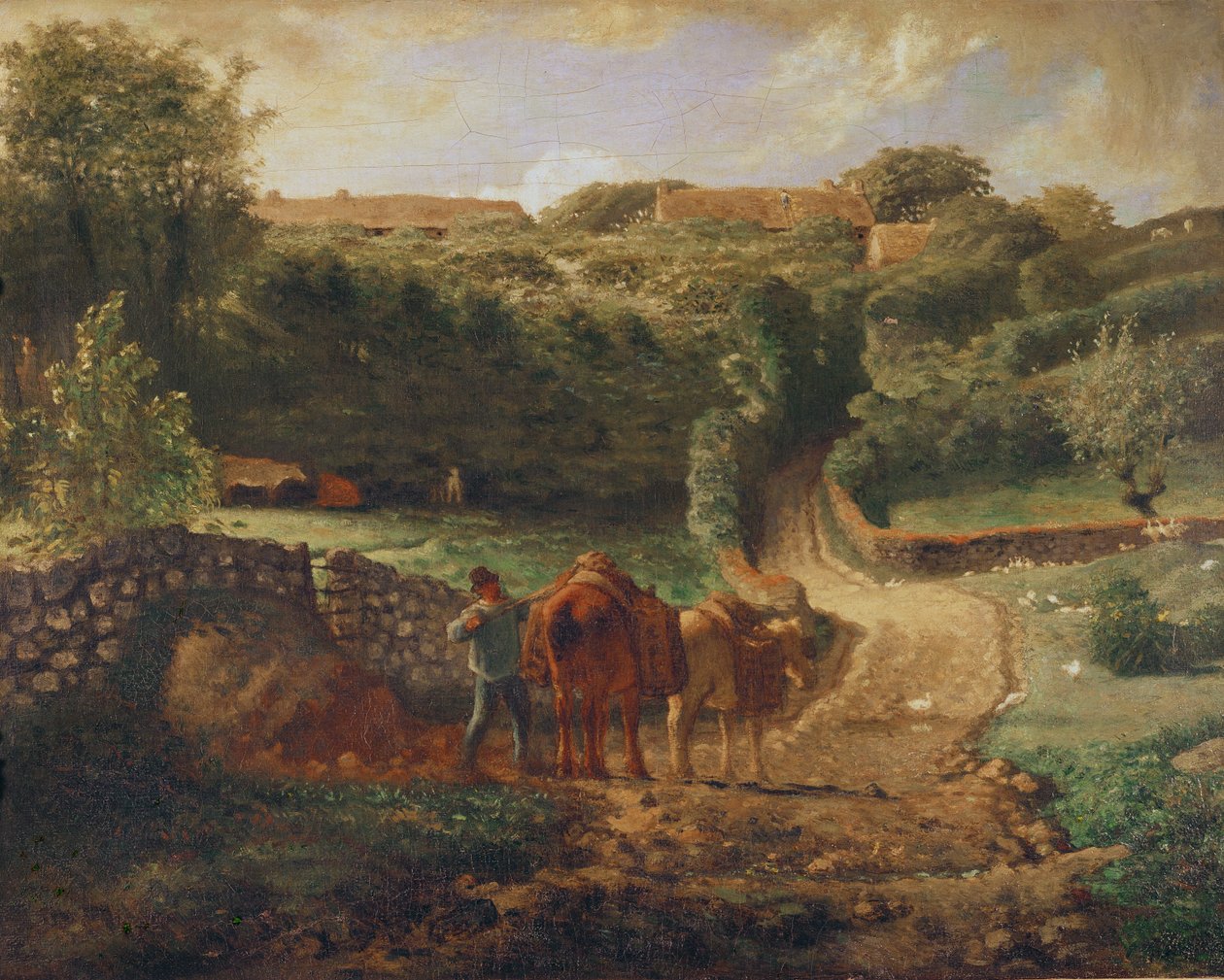 Kusin Hamlet i Greville, ca 1865-73 av Jean Francois Millet