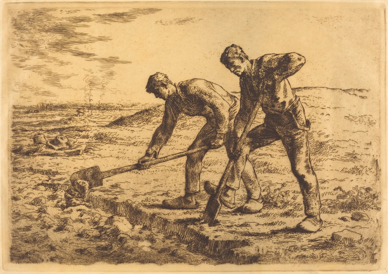 The Diggers (Les becheurs) av Jean Francois Millet