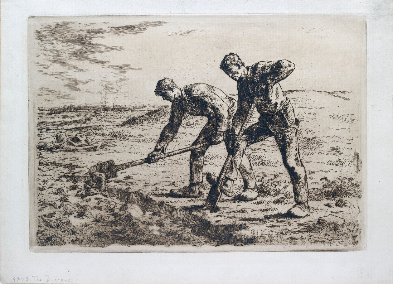 Grävarna, 1855-1856 av Jean Francois Millet