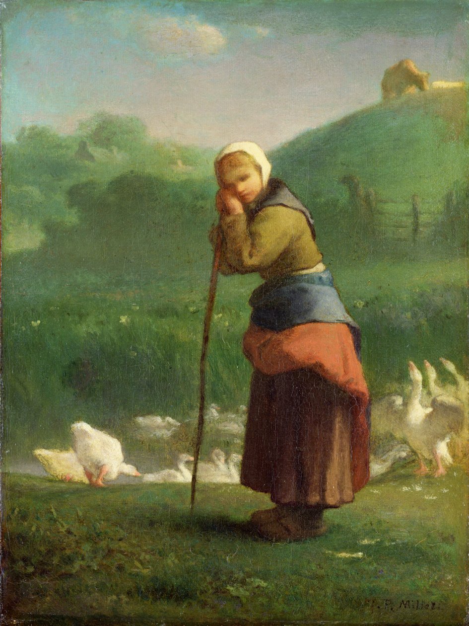 Gåsflickan i Gruchy av Jean Francois Millet