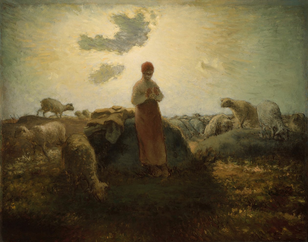 Flockens skötare, 187174. av Jean Francois Millet