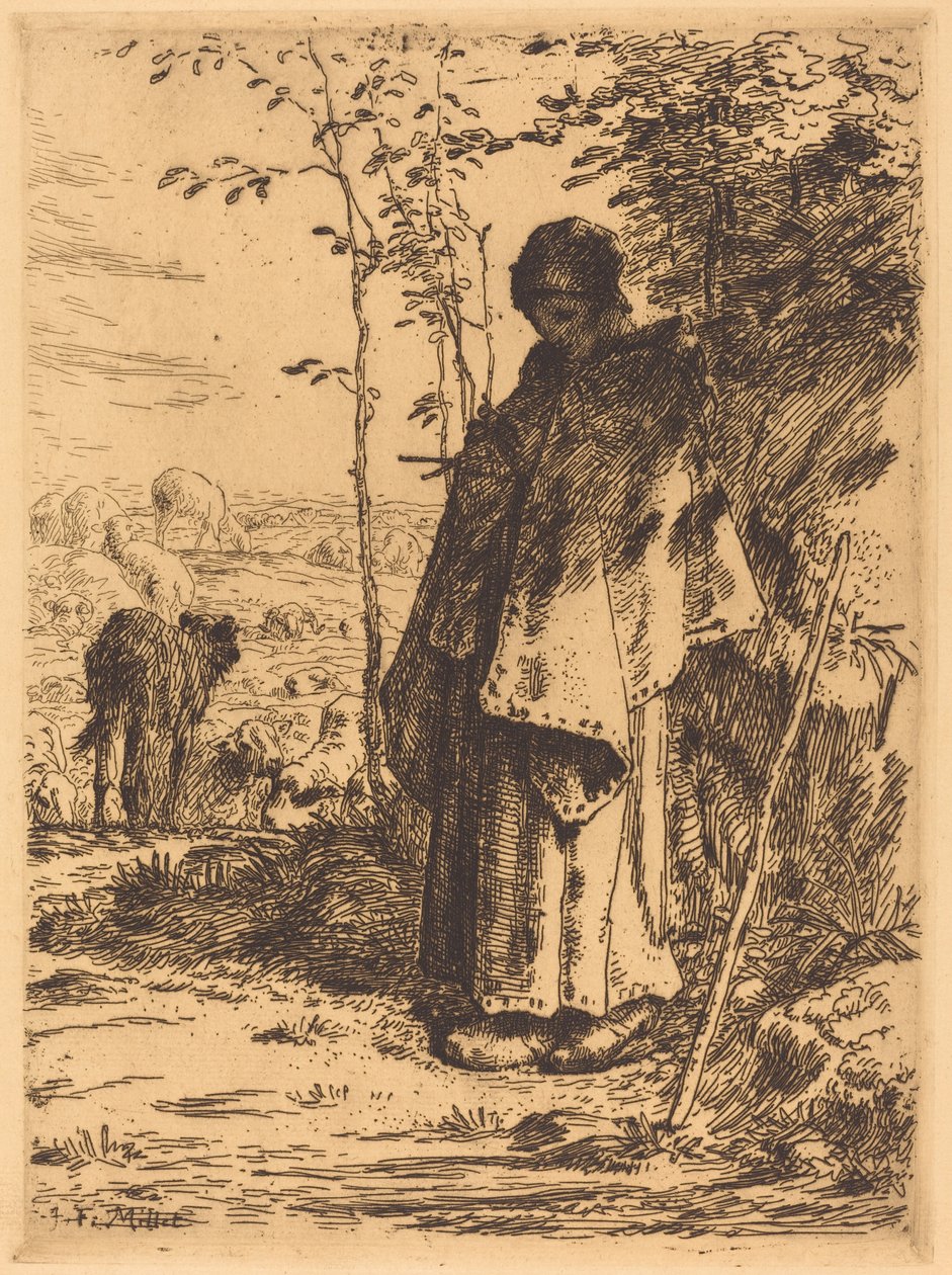 Den stora herdinnan (La grande bergere) av Jean Francois Millet