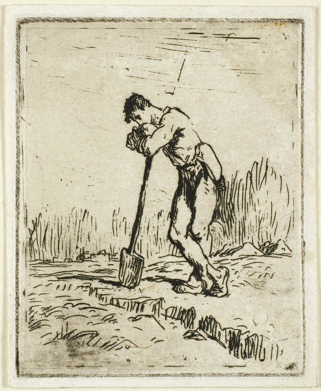 Mannen som lutar sig på sin spade av Jean Francois Millet