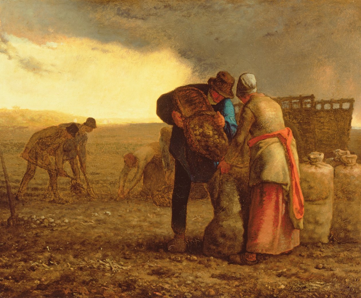 Potatisskörden, 1855 av Jean Francois Millet