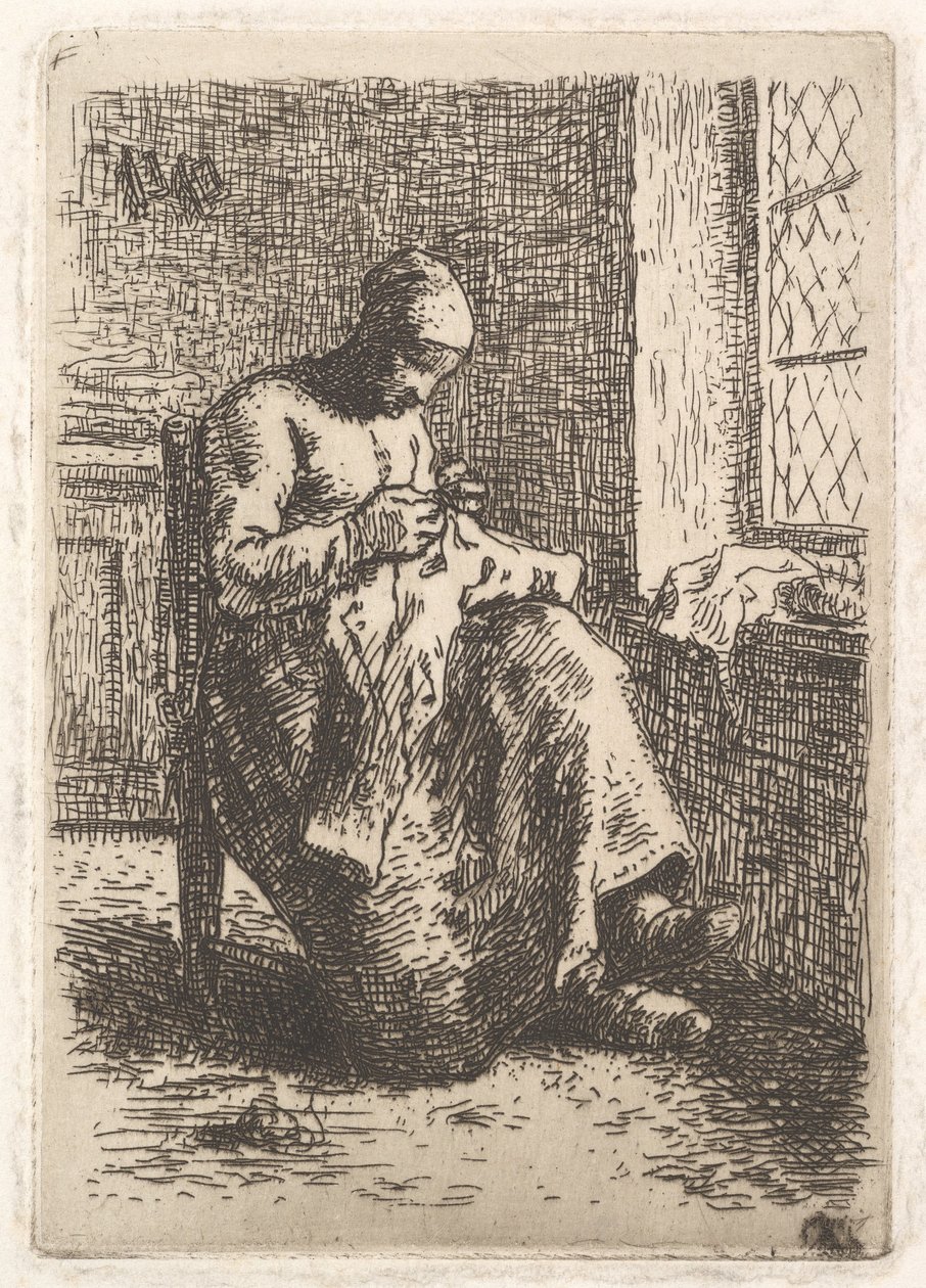 Sömmerskan, 1853. av Jean Francois Millet