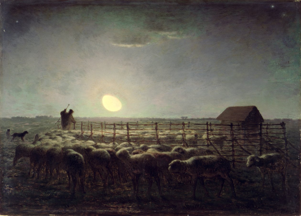 Fårhuset, Moonlight av Jean Francois Millet