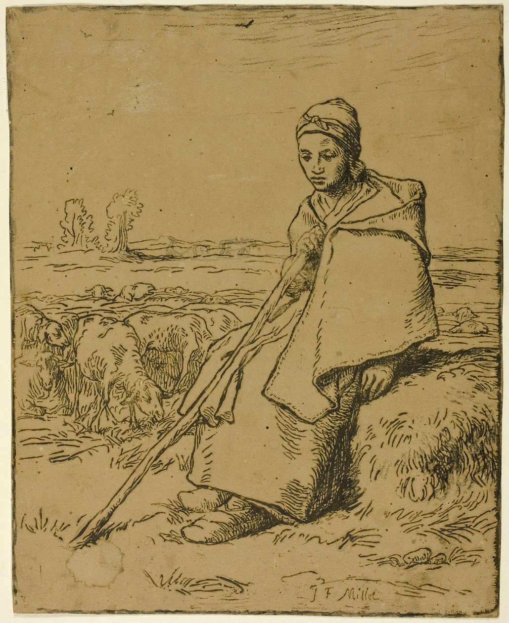 Herdinnan av Jean Francois Millet