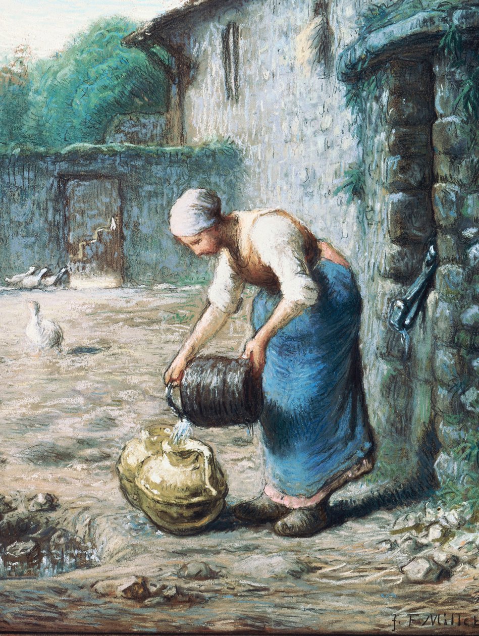 Kvinnan vid brunnen, ca 1866 av Jean Francois Millet