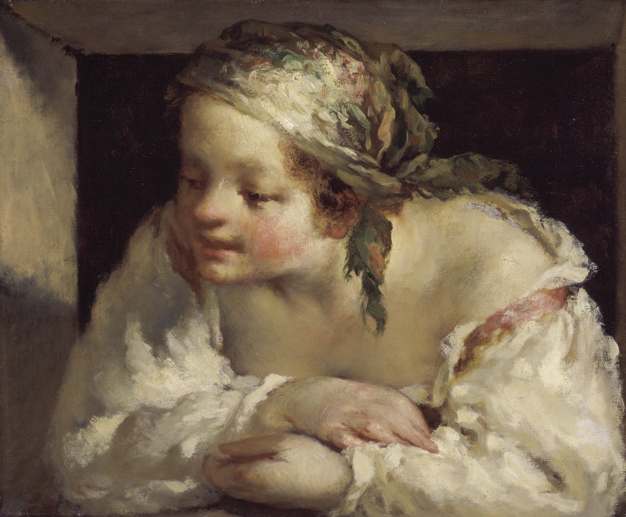 Ung kvinna, 1844-45 av Jean Francois Millet