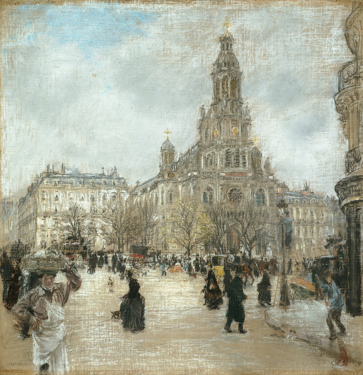 Place de la Trinité, Paris av Jean Francois Rafaelli