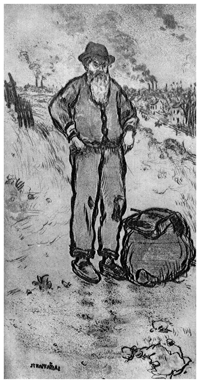 The Chemineau, c1870-1920 1924 av Jean Francois Raffaelli