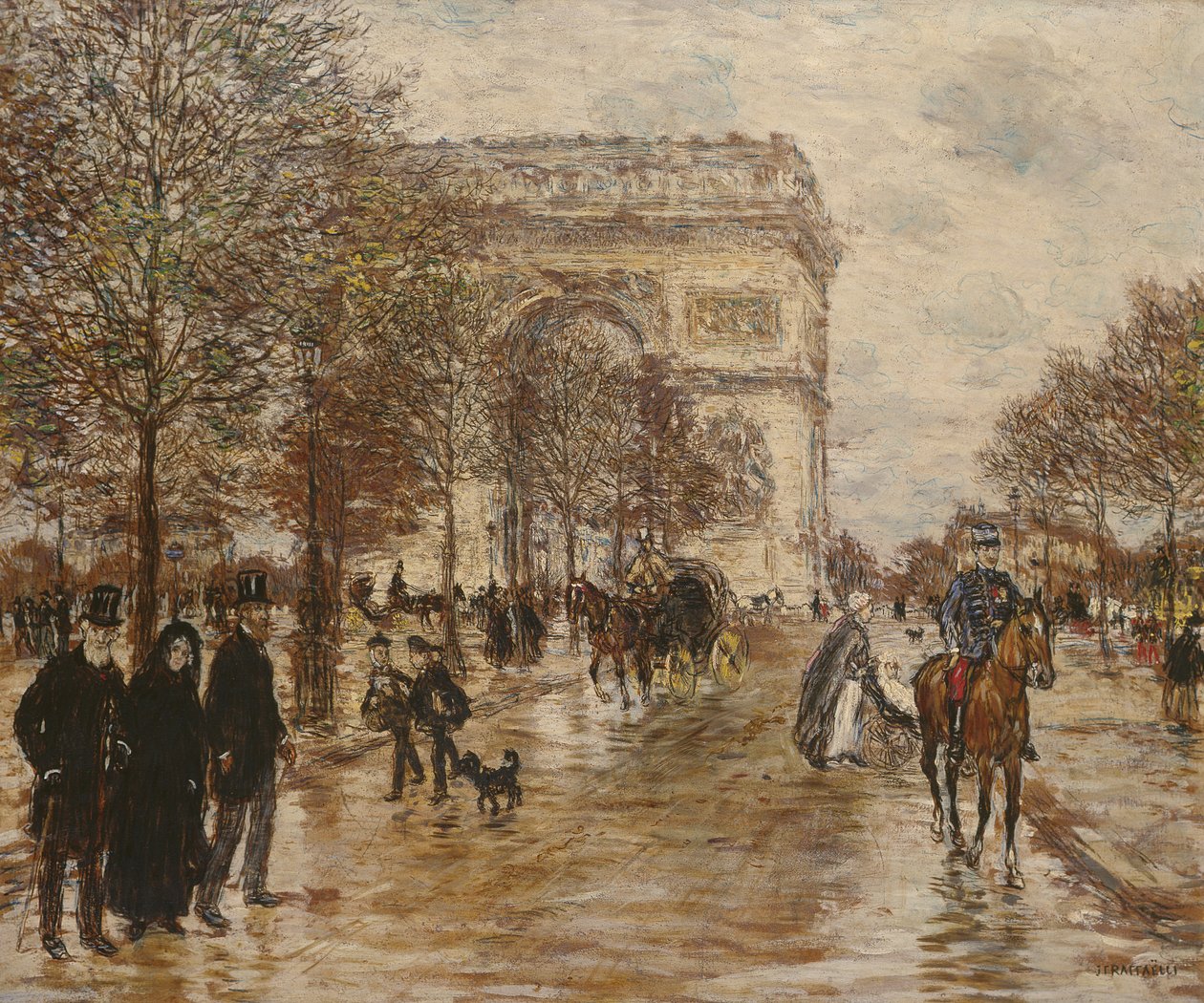 Champs Elysees, Triumfbågen av Jean Francois Raffaelli