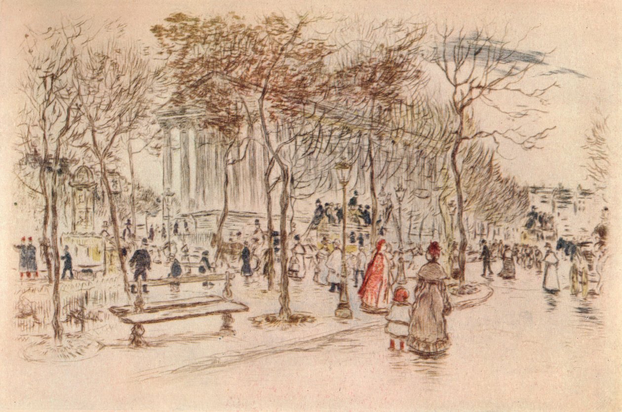 Place de la Madeleine, 1915 av Jean Francois Raffaelli