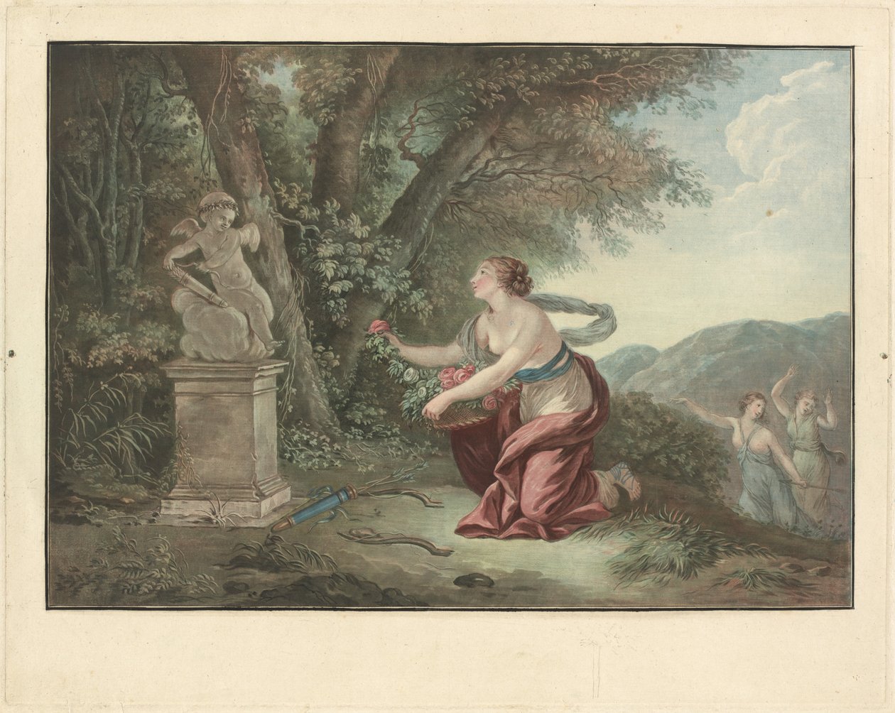 Erbjudande att älska av Jean François Janinet after Jean Jacques Lagrenée II