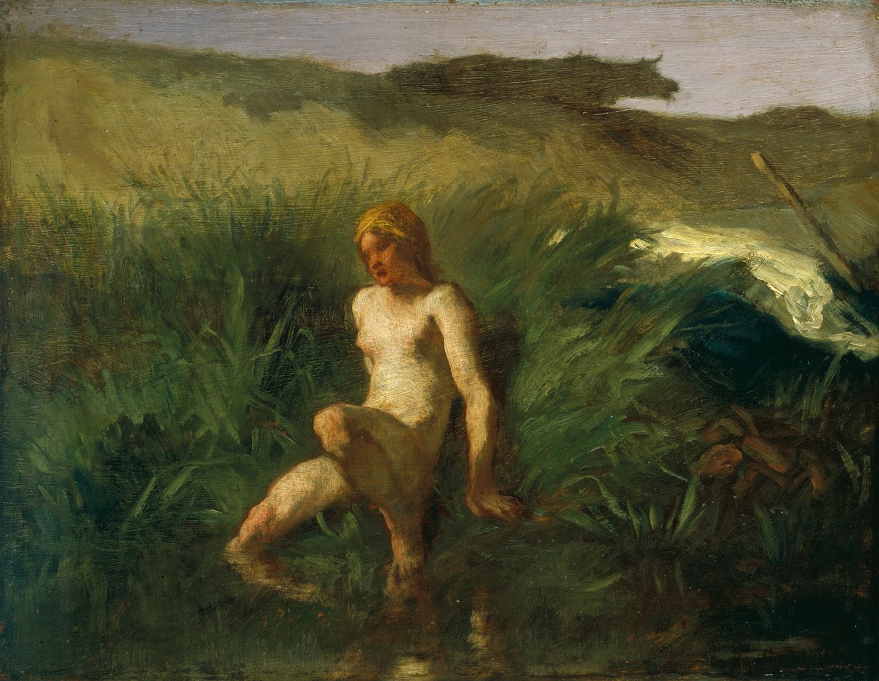 Franska:  La Baigneuse Badaren av Jean Francois Millet