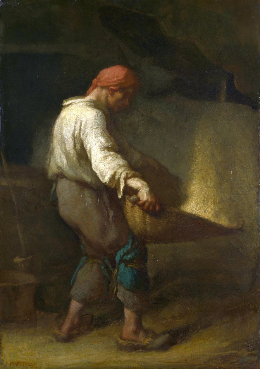 Franska:  Un vanneur The Winnower av Jean Francois Millet