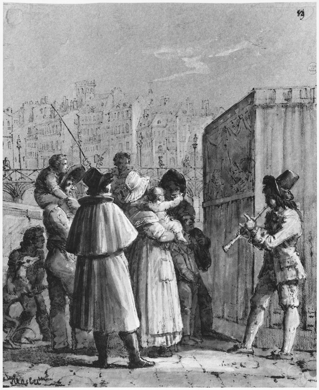 Dockspelaren på Pont Neuf av Jean Henri Marlet