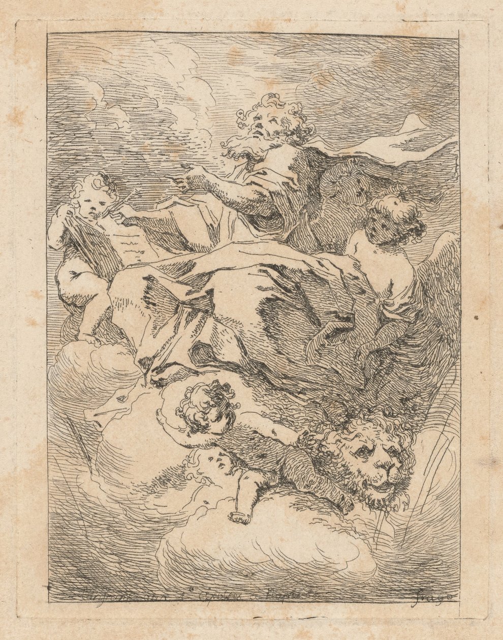 Sankt Markus av Jean Honoré Fragonard after Giovanni Lanfranco