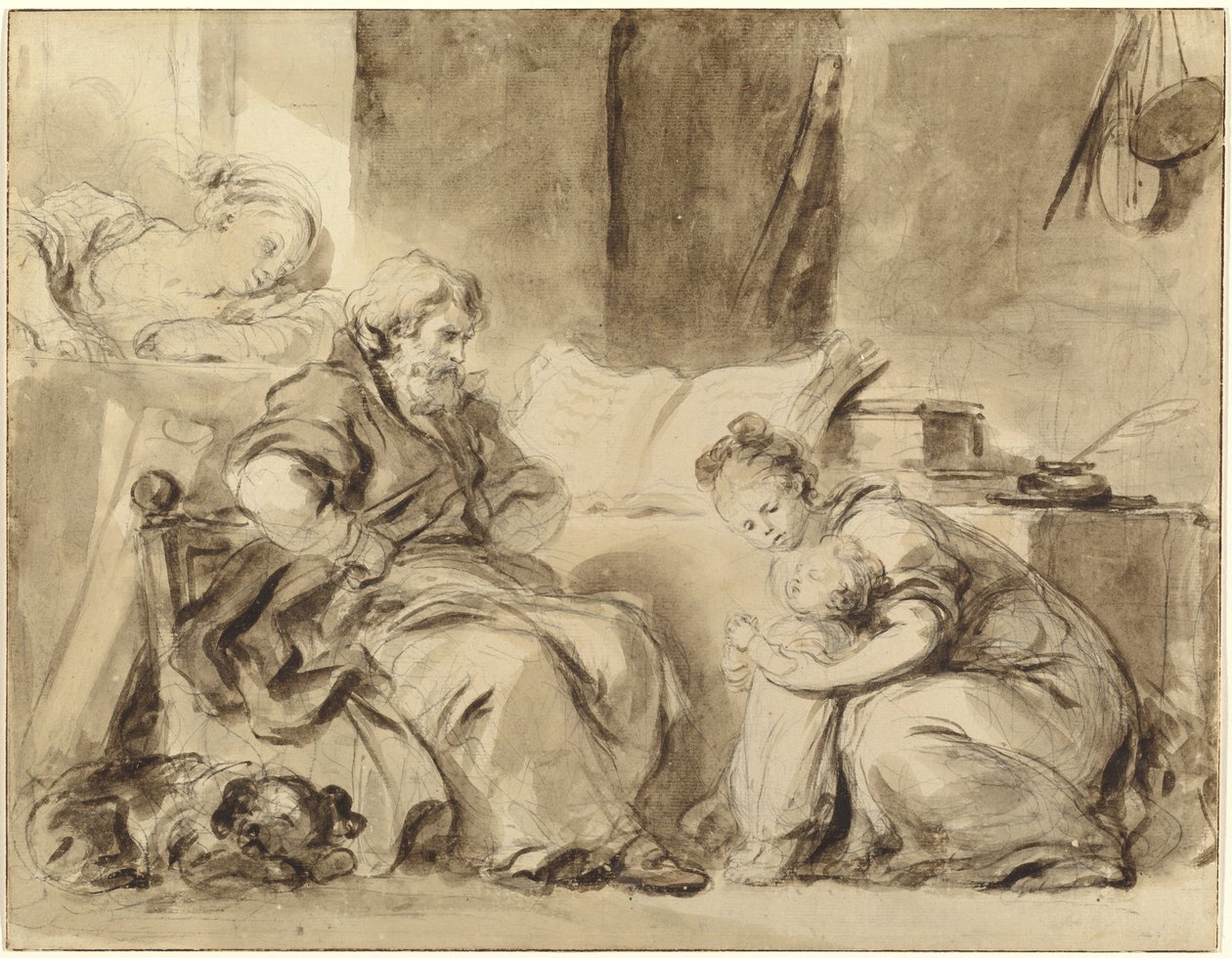 En bön för farfar av Jean Honore Fragonard