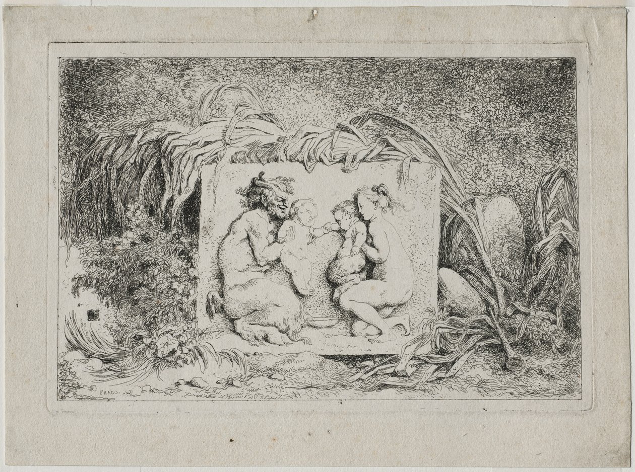 Bacchanales: Satyrfamiljen, 1763. av Jean Honore Fragonard