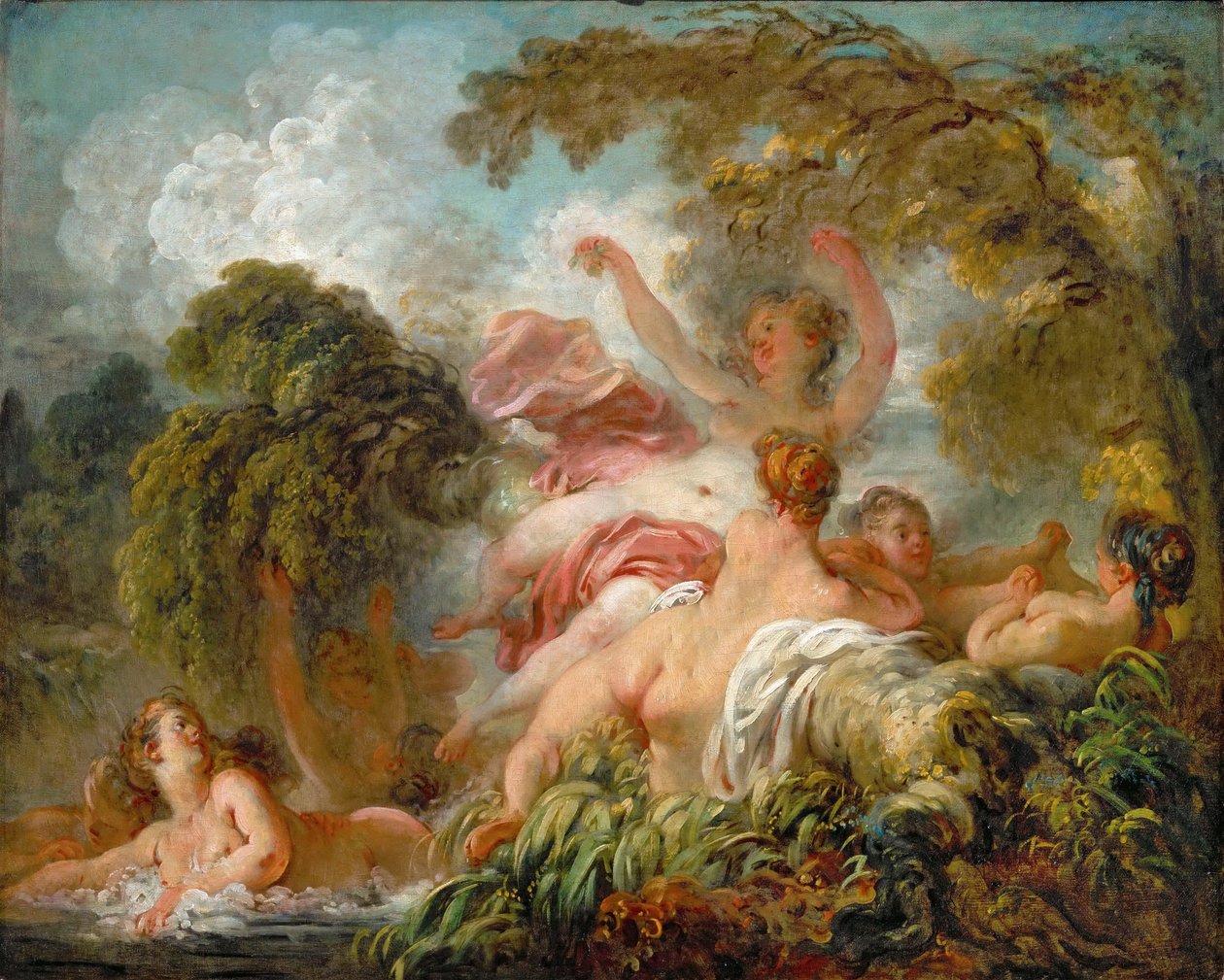 Badgäster av Jean Honore Fragonard