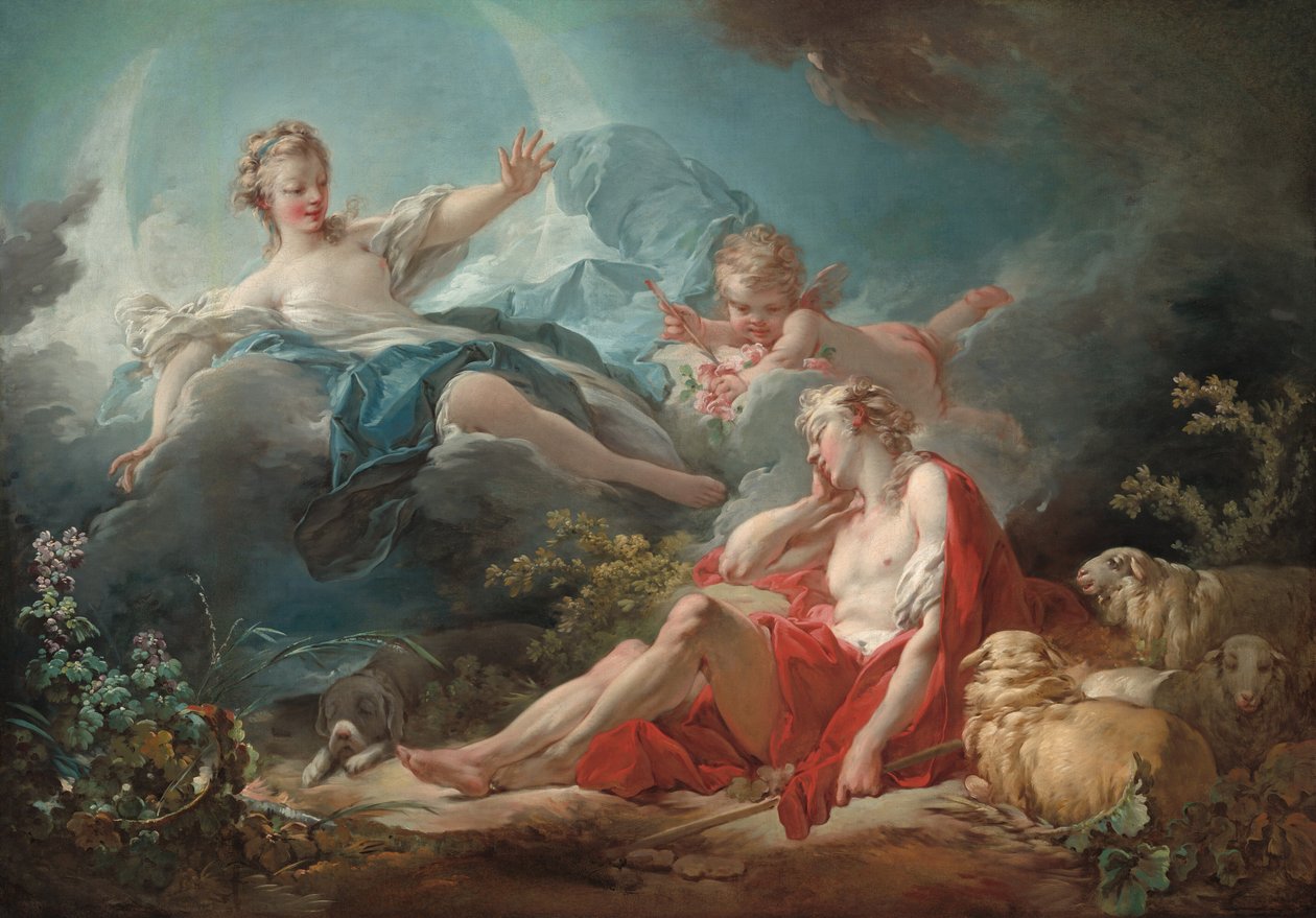 Diana och Endymion, ca. 17531756. av Jean Honore Fragonard