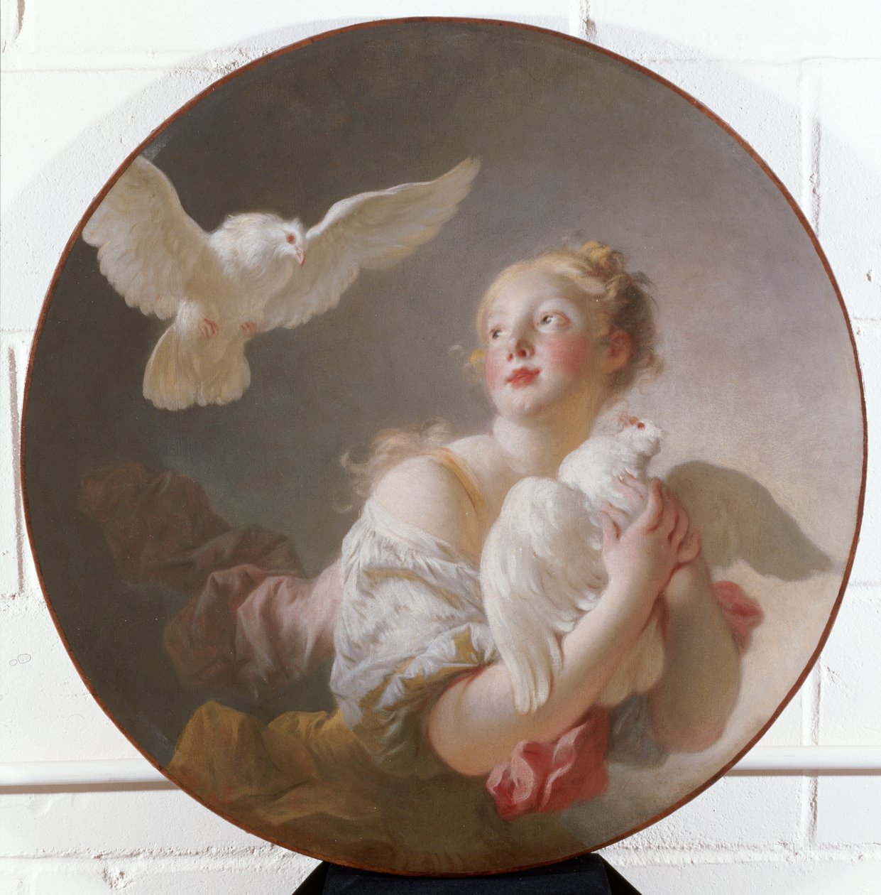 Flicka som håller en duva av Jean Honore Fragonard