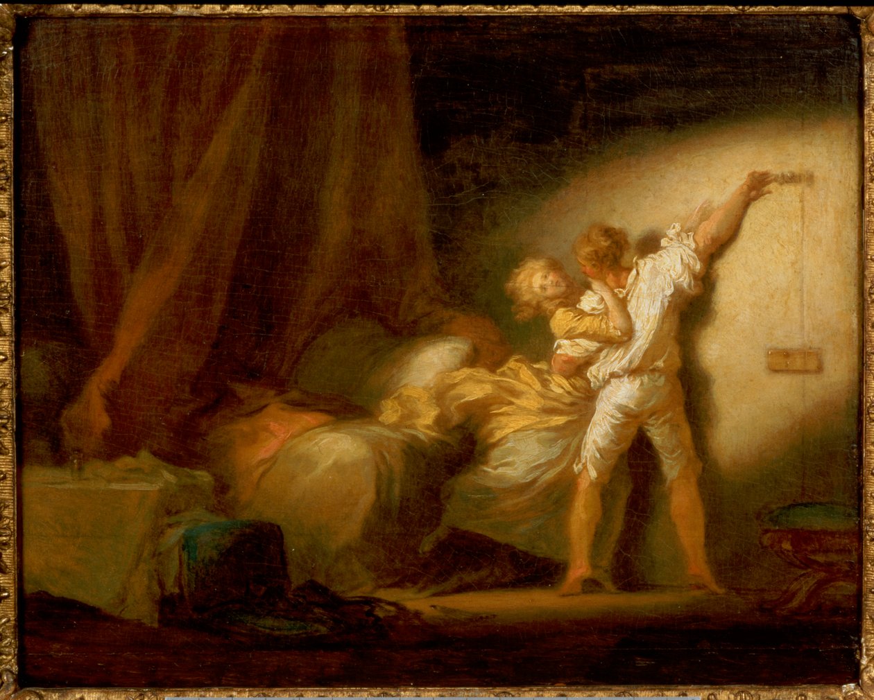 Modellversion av "The Bolt" av Jean Honore Fragonard