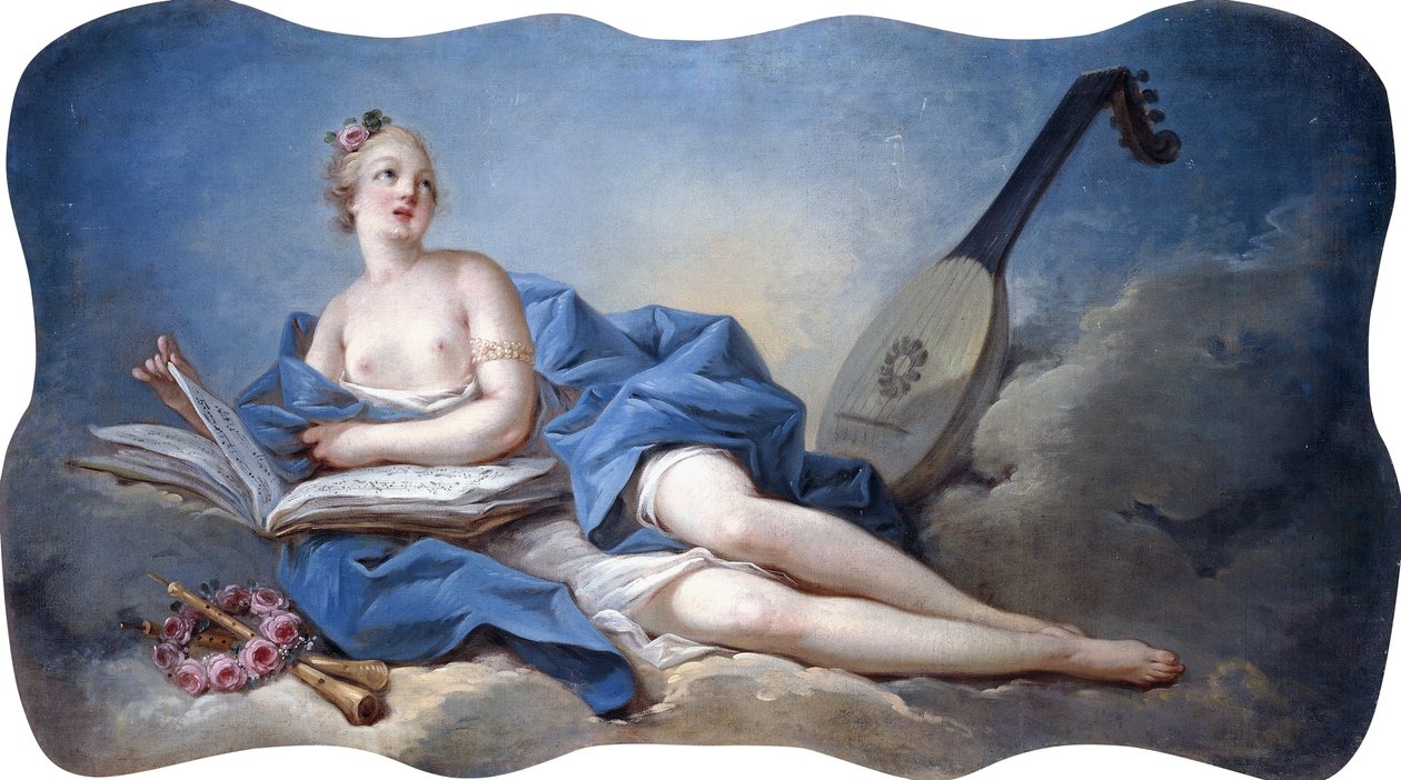 Personifiering av musik, av Jean Honore Fragonard