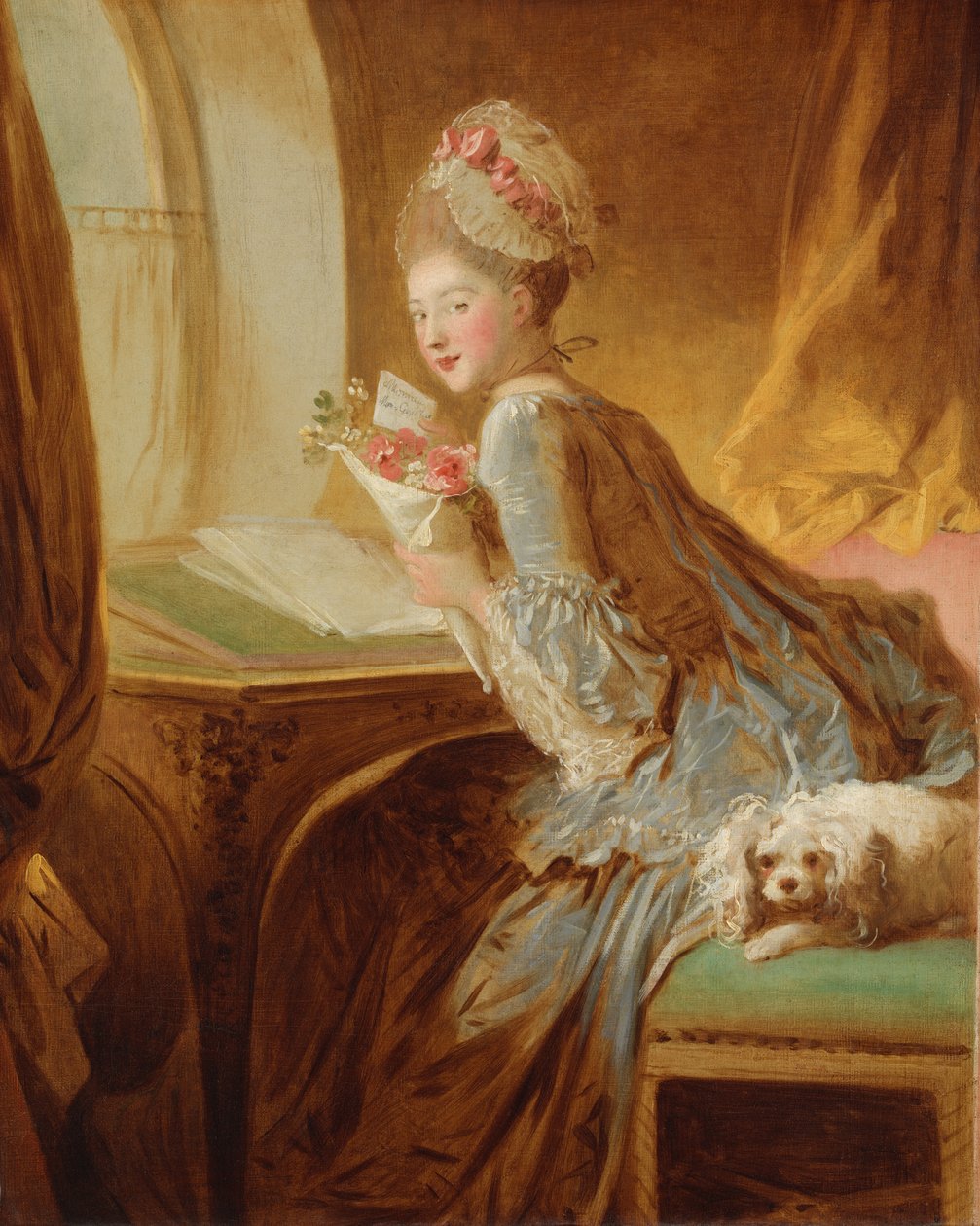 Kärleksbrevet, tidigt 1770-tal. av Jean Honore Fragonard