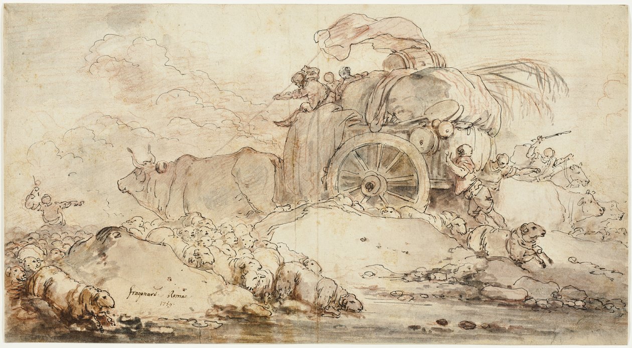Den stoppade vagnen av Jean Honore Fragonard