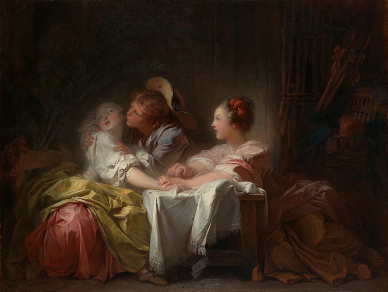 Den stulna kyssen, ca. 1760. av Jean Honore Fragonard