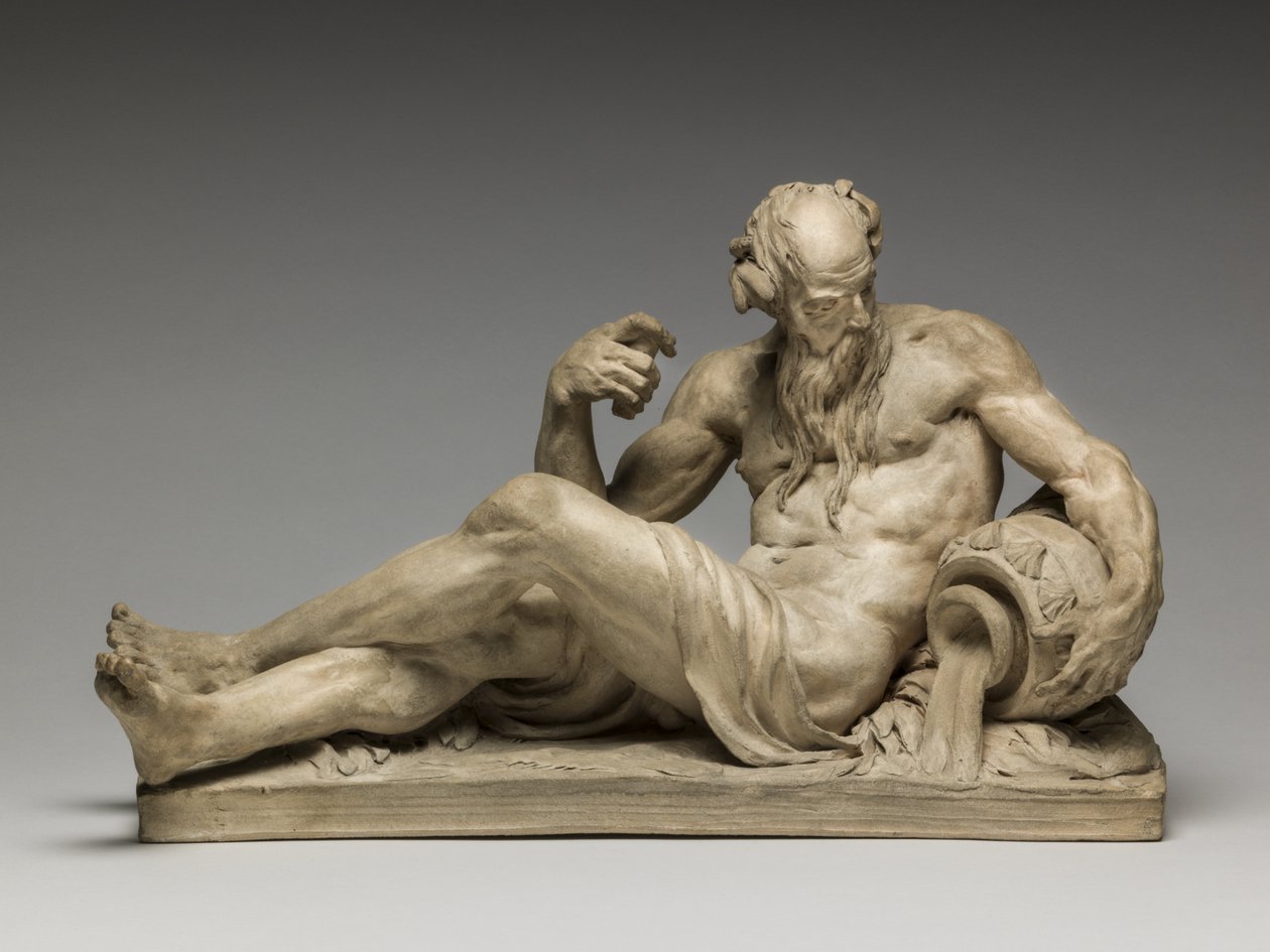 River God, 1755 (terrakotta) av Jean Jacques Caffieri