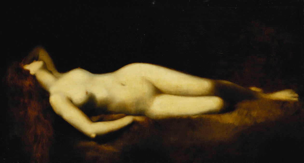 En liggande naken, av Jean Jacques Henner