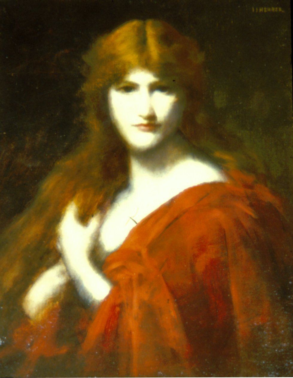 Rödhårig av Jean Jacques Henner