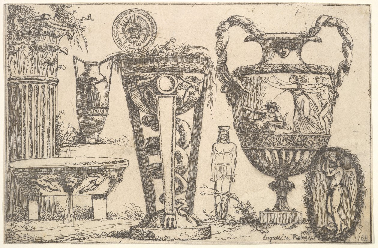 Fragment av antiken, 1765. av Jean Jacques Lagrenee