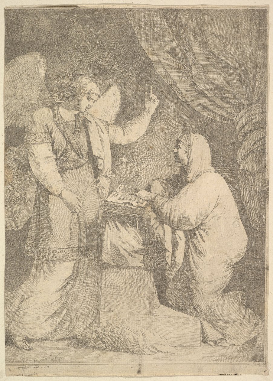 Bebådelsen, 1762-63. av Jean Jacques Lagrenee
