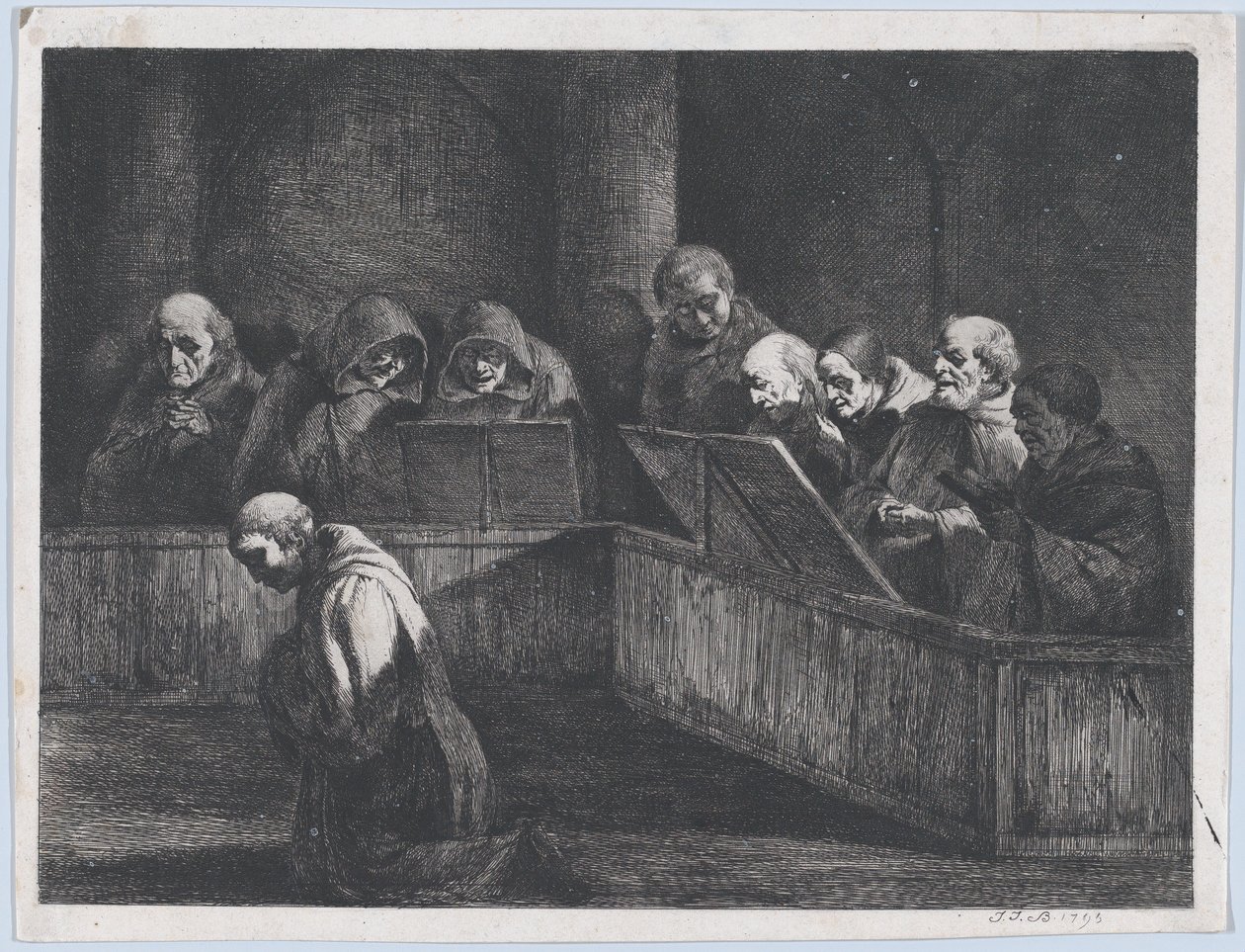 Munkarna skanderar, 1795. av Jean Jacques de Boissieu